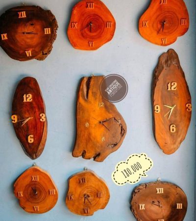 Rustic Log Clock