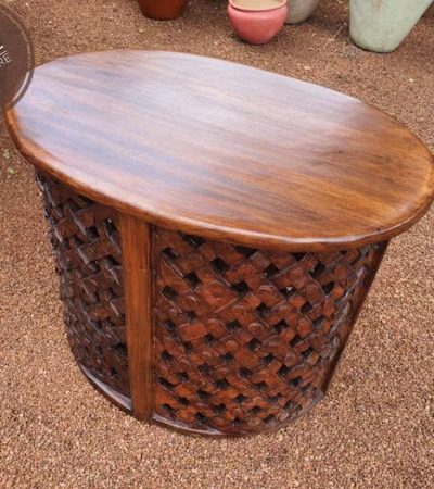 Indian Carved Round Coffee Table
