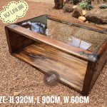 Rustic glass top Coffee table