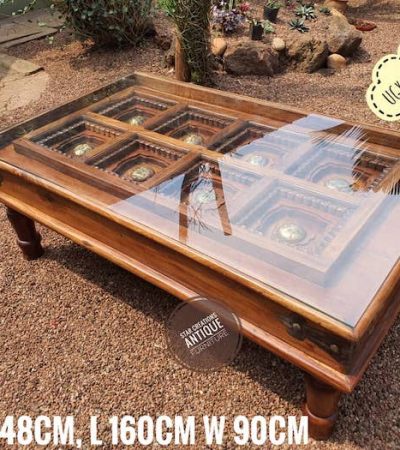 Brass Carved Coffee Table