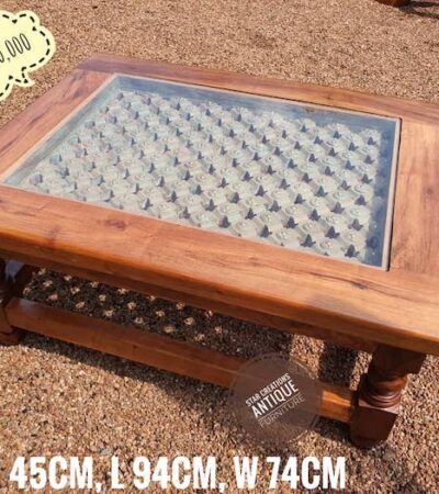Distressed Brass Pins Coffee Table