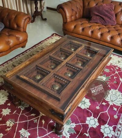 Brass Carved Coffee Table