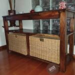 Hallway Console With Papyrus Baskets