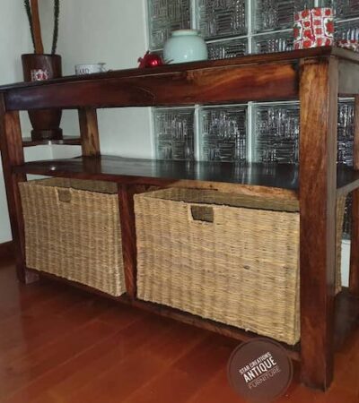Hallway Console With Papyrus Baskets