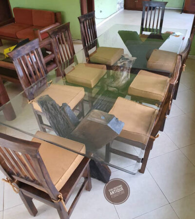 Sleeper Glass 6 Seat Dining Set