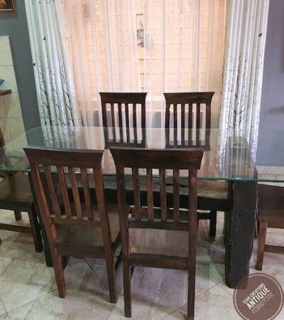 Sleeper Glass 6 Seat Dining Set