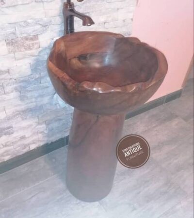 Mugavu Sculpted Sink And Pedestal