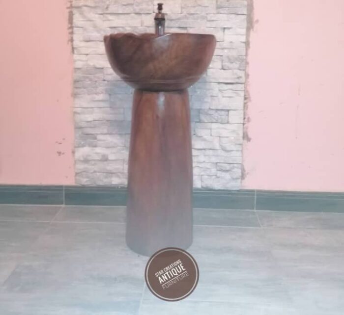 Mugavu Sculpted Sink And Pedestal - Image 2