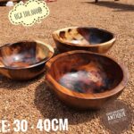 Burnt Mugavu Carved Bowl