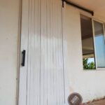 White Sprayed Mahogany Sliding Door