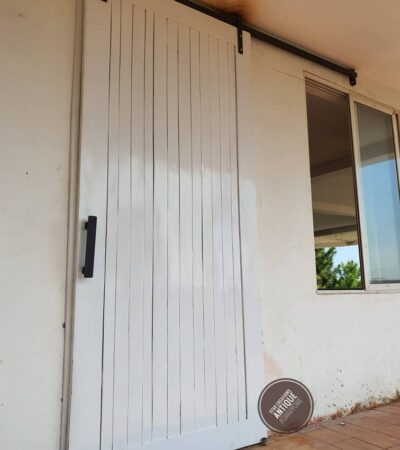 White Sprayed Mahogany Sliding Door