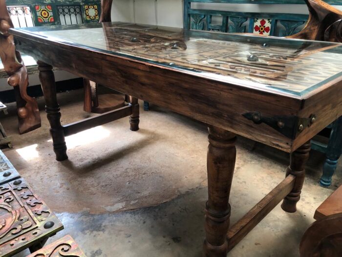 6 Seater Carved Dining Table - Image 2