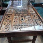 6 Seater Carved Dining Table