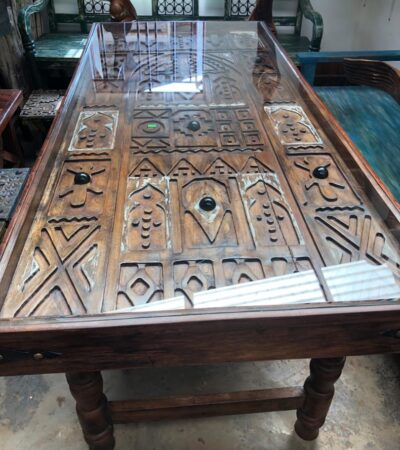 6 Seater Carved Dining Table