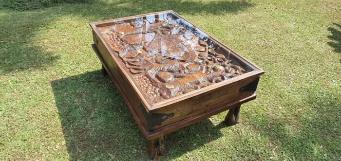 Elephant Carved Coffee Table - Image 2