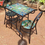 Recycled Glass 2 Seater Dining Set